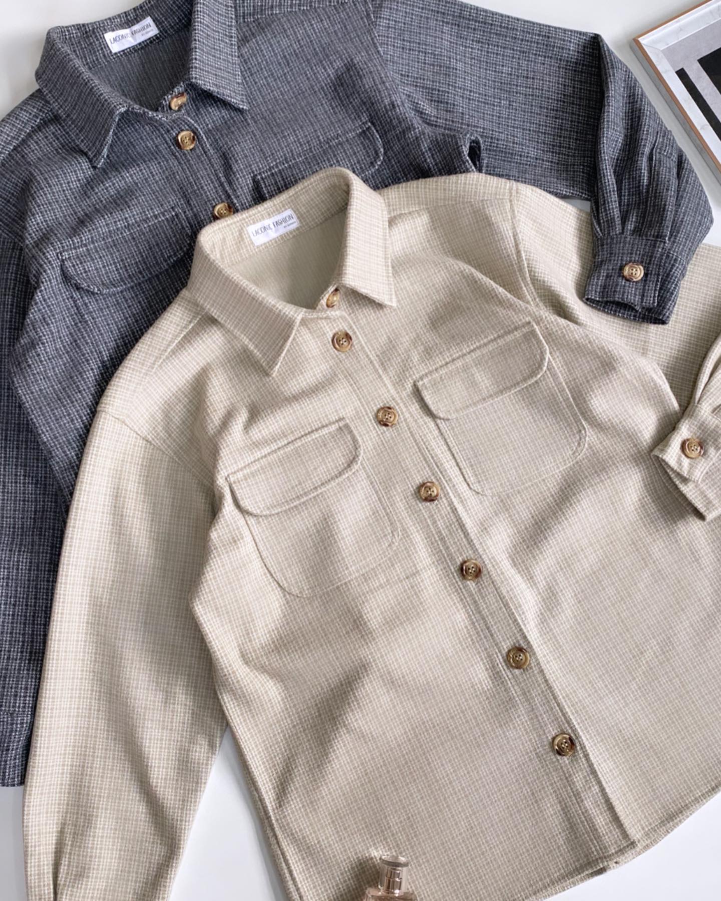 Plaid Over-sized Woollen Shacket