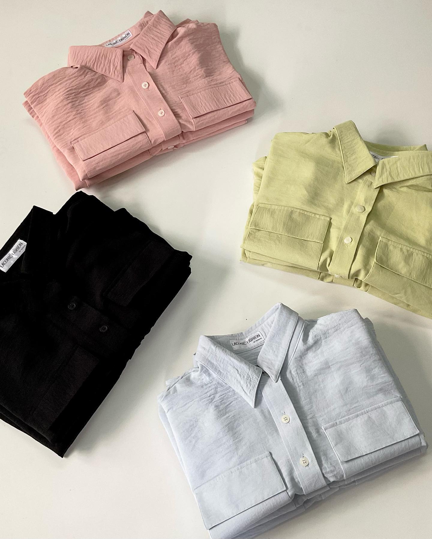 Box Pocket Loose Fit Crop Shirt