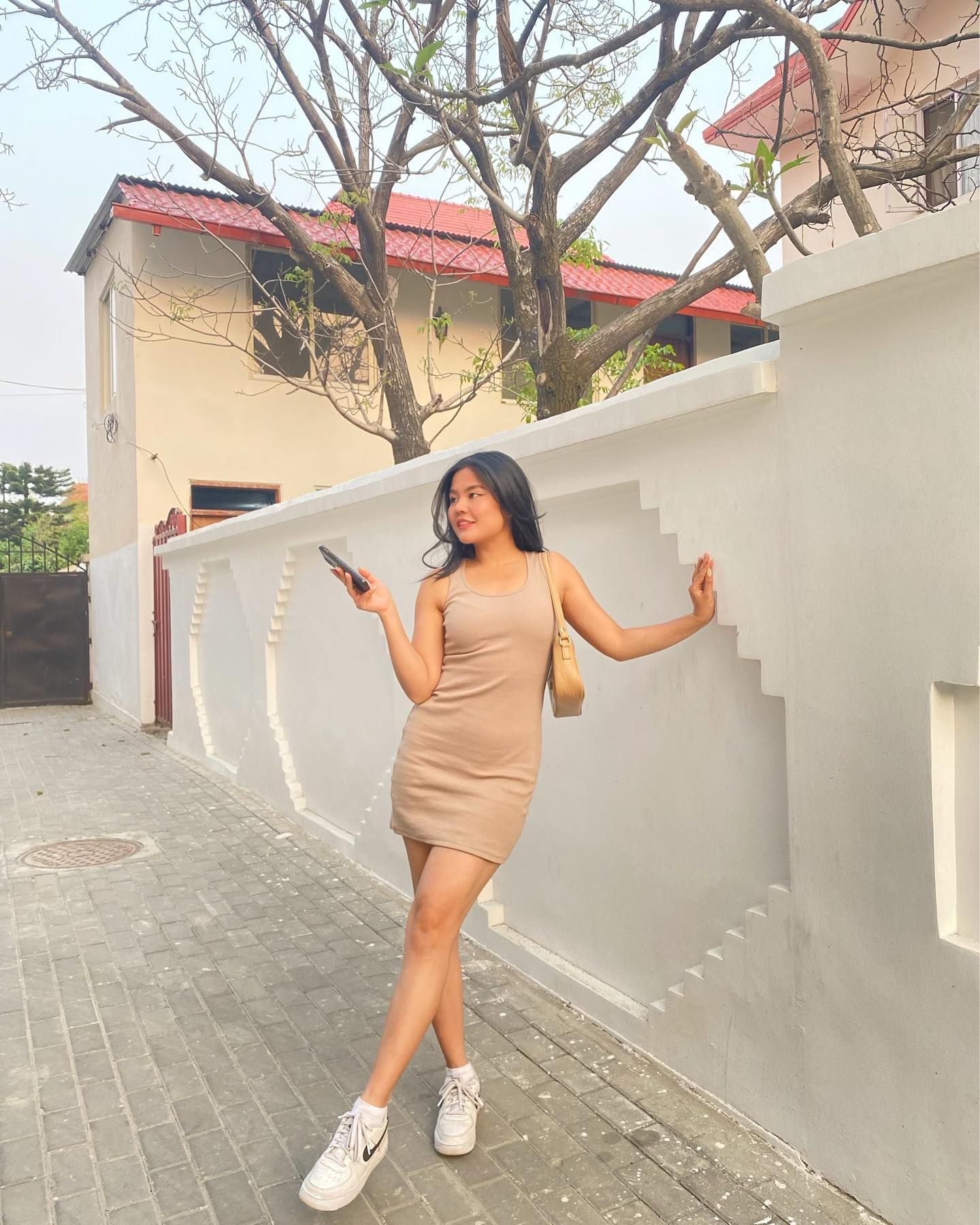 Scoop Neck Rib Bodycon Dress