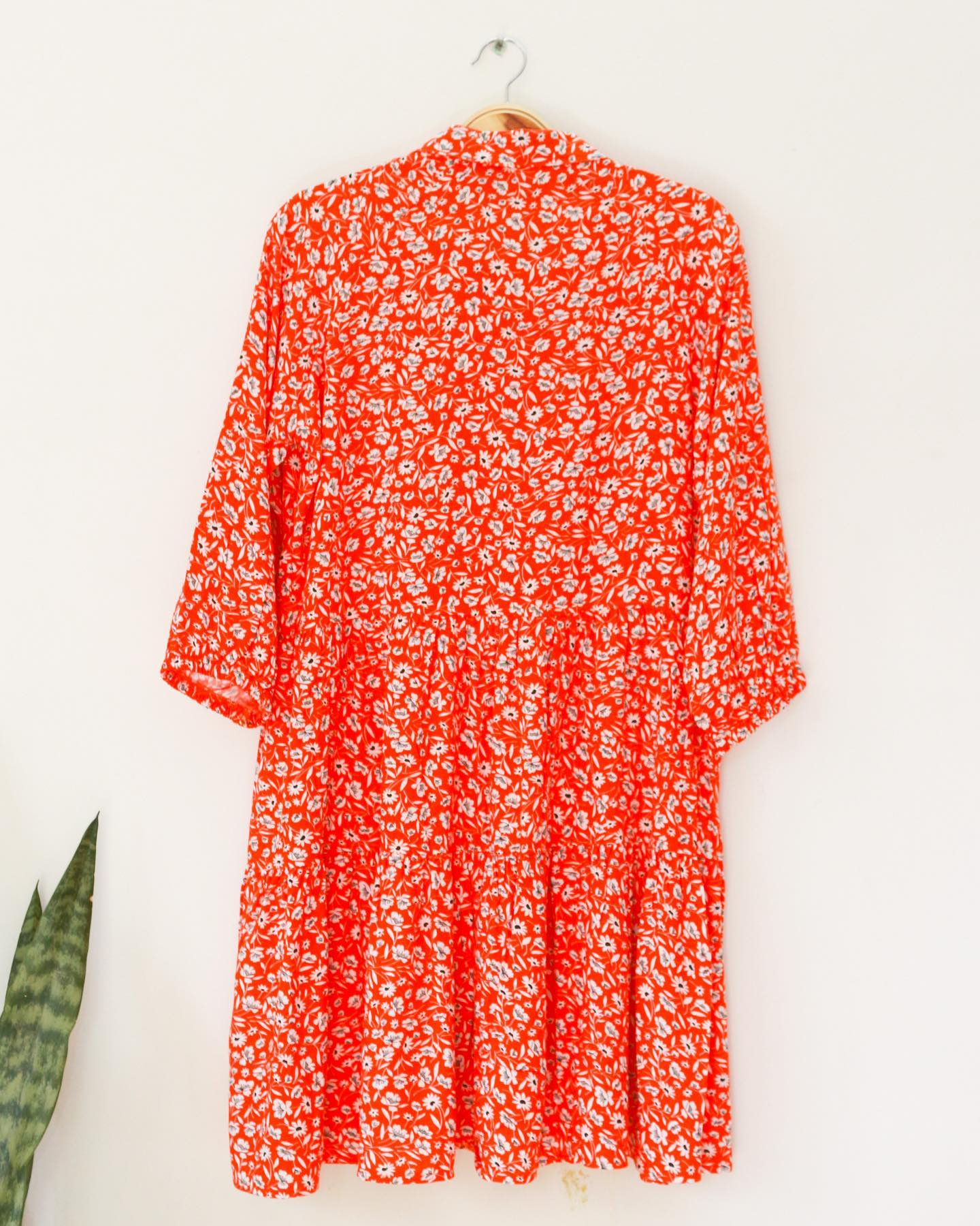 Tiered Raglan Sleeve Rayon Dress
