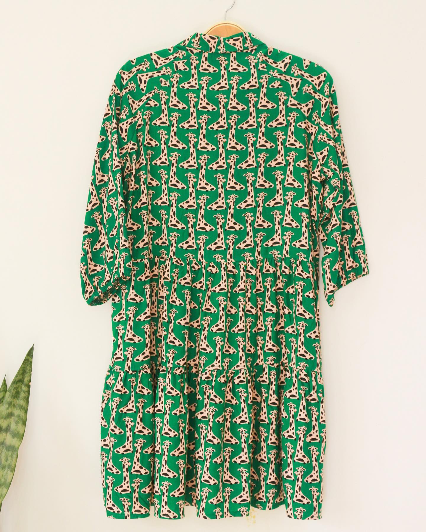 Tiered Raglan Sleeve Rayon Dress