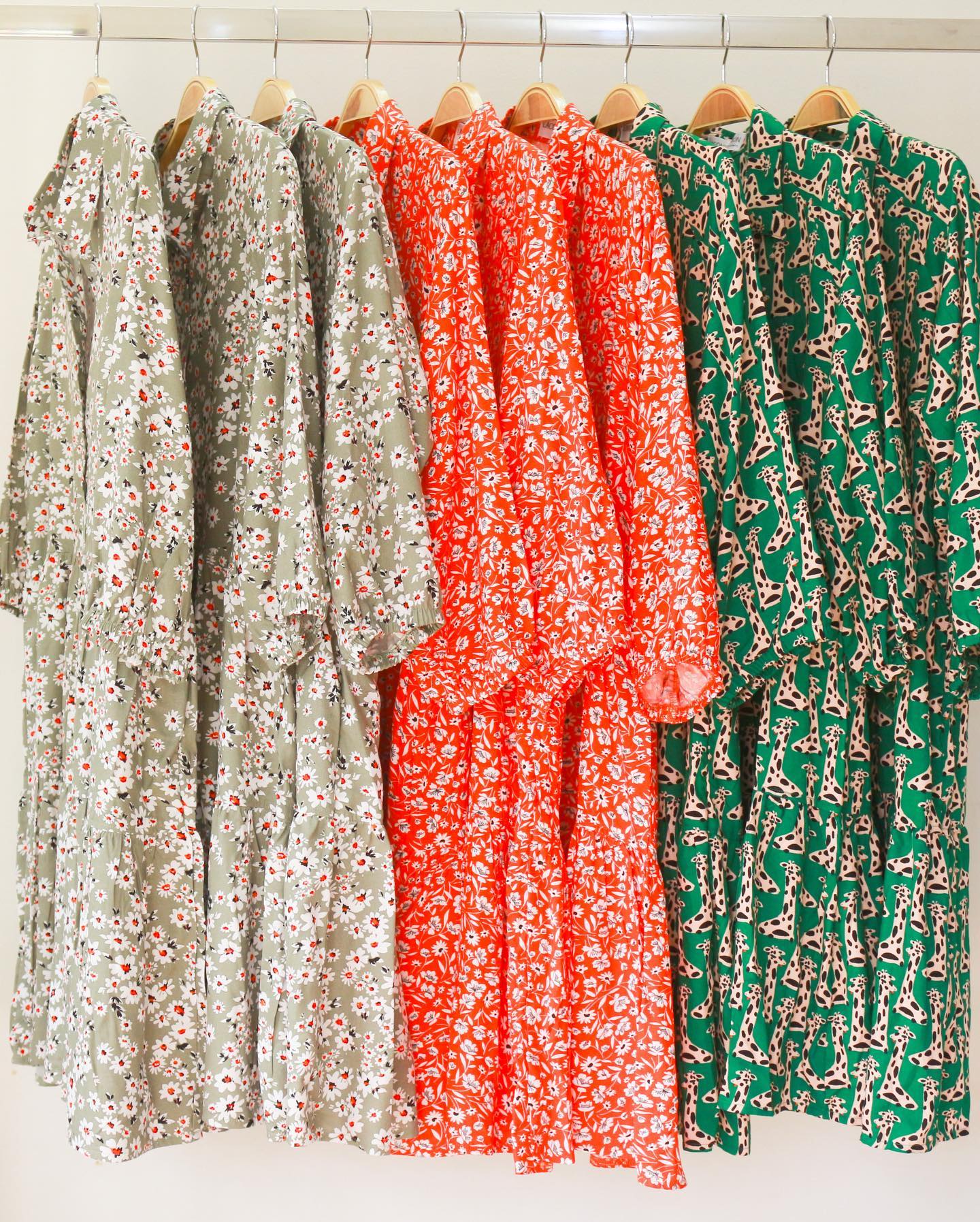 Tiered Raglan Sleeve Rayon Dress