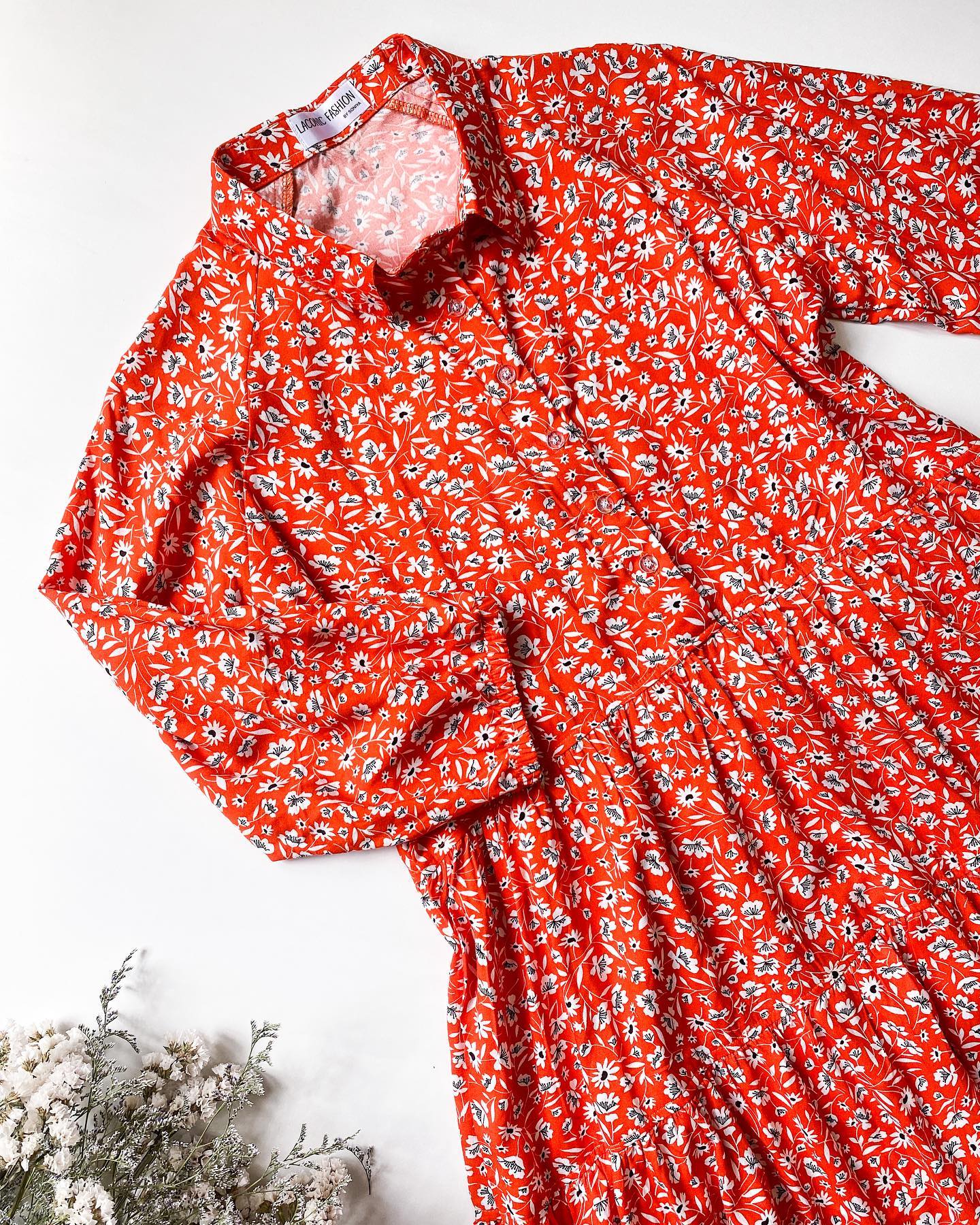 Tiered Raglan Sleeve Rayon Dress