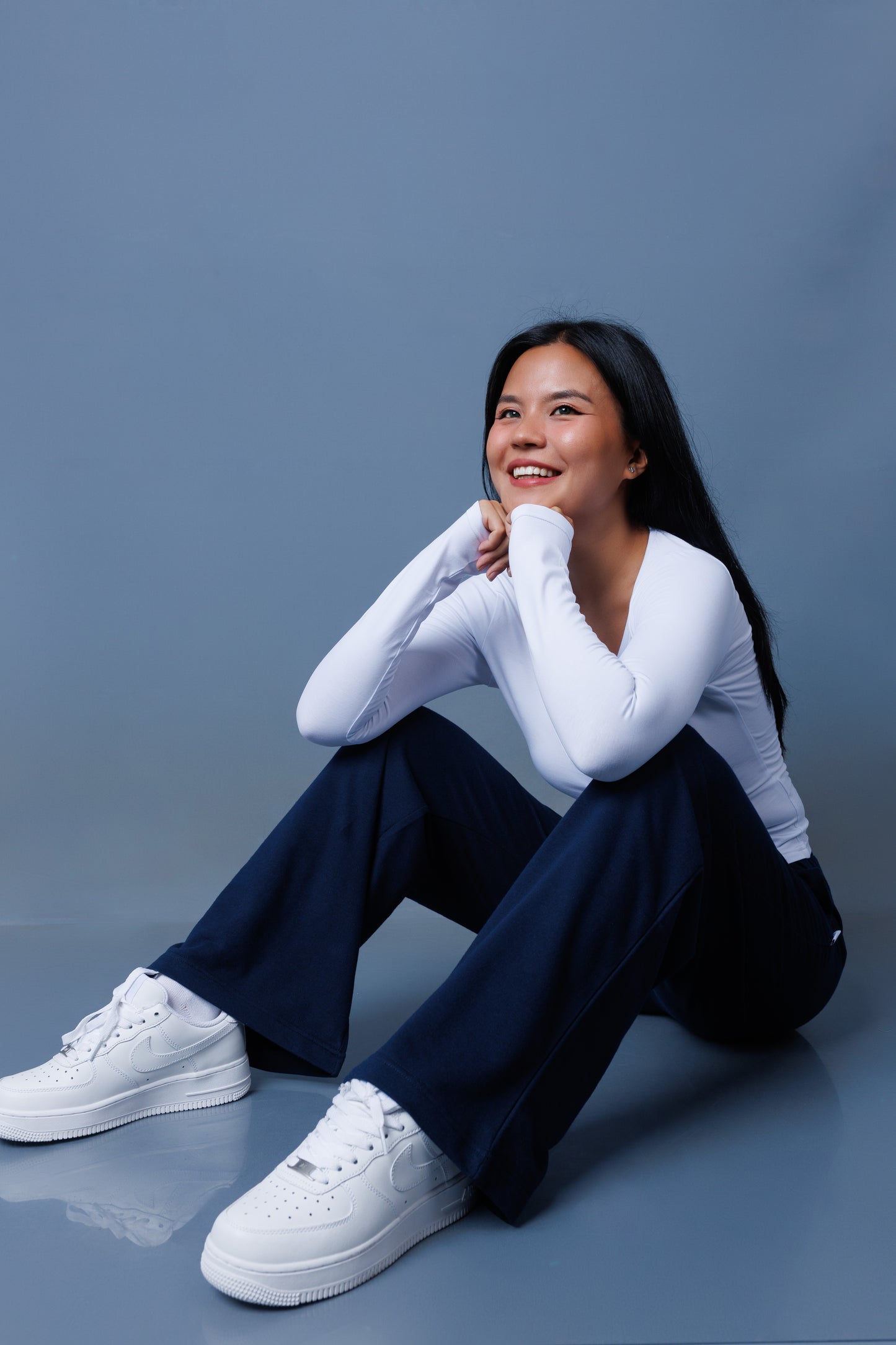 Scoop Neck Long Length Fitted Top