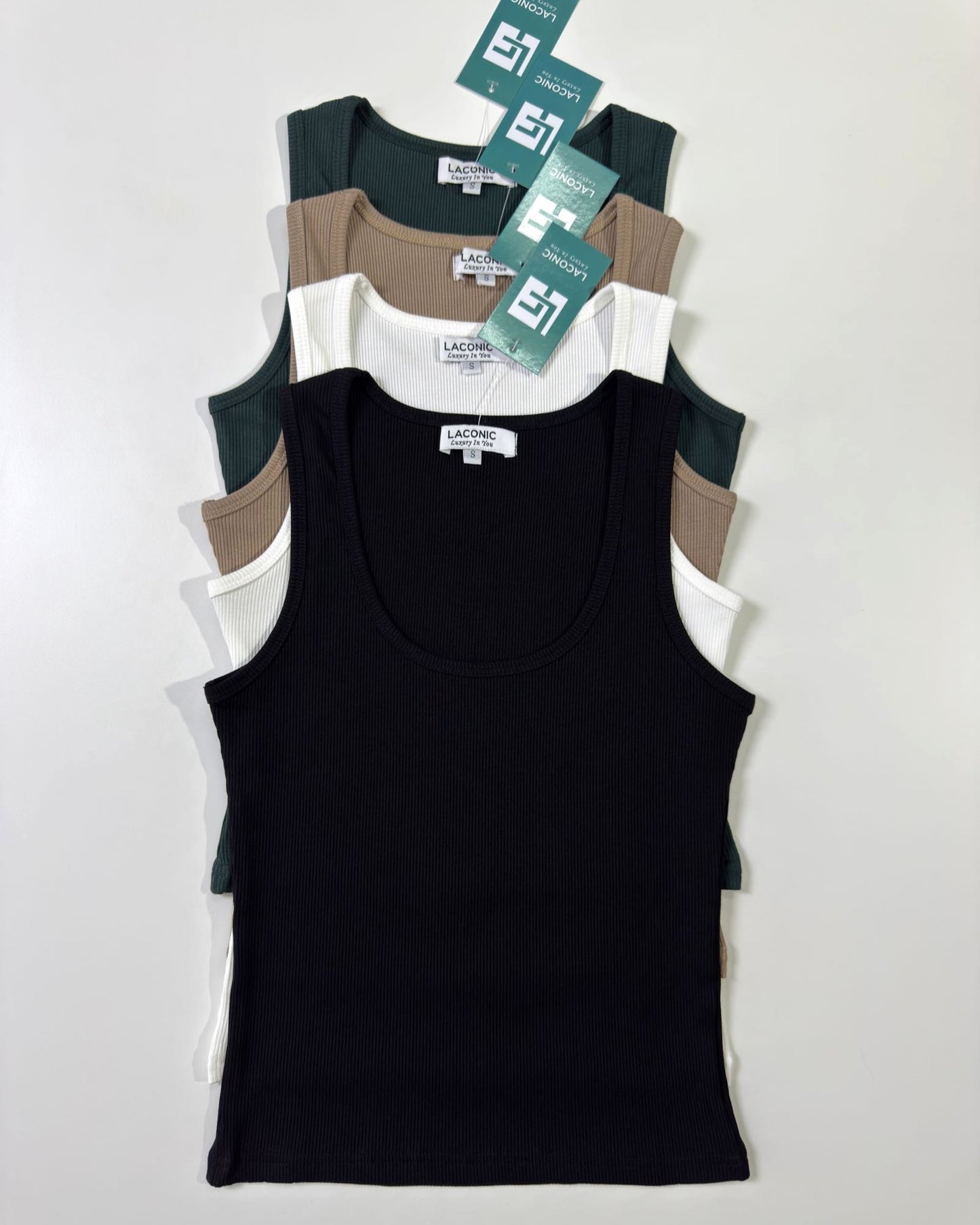 Balance Tank Top - Scoop Neck Sleeveless Fitted Tank Top