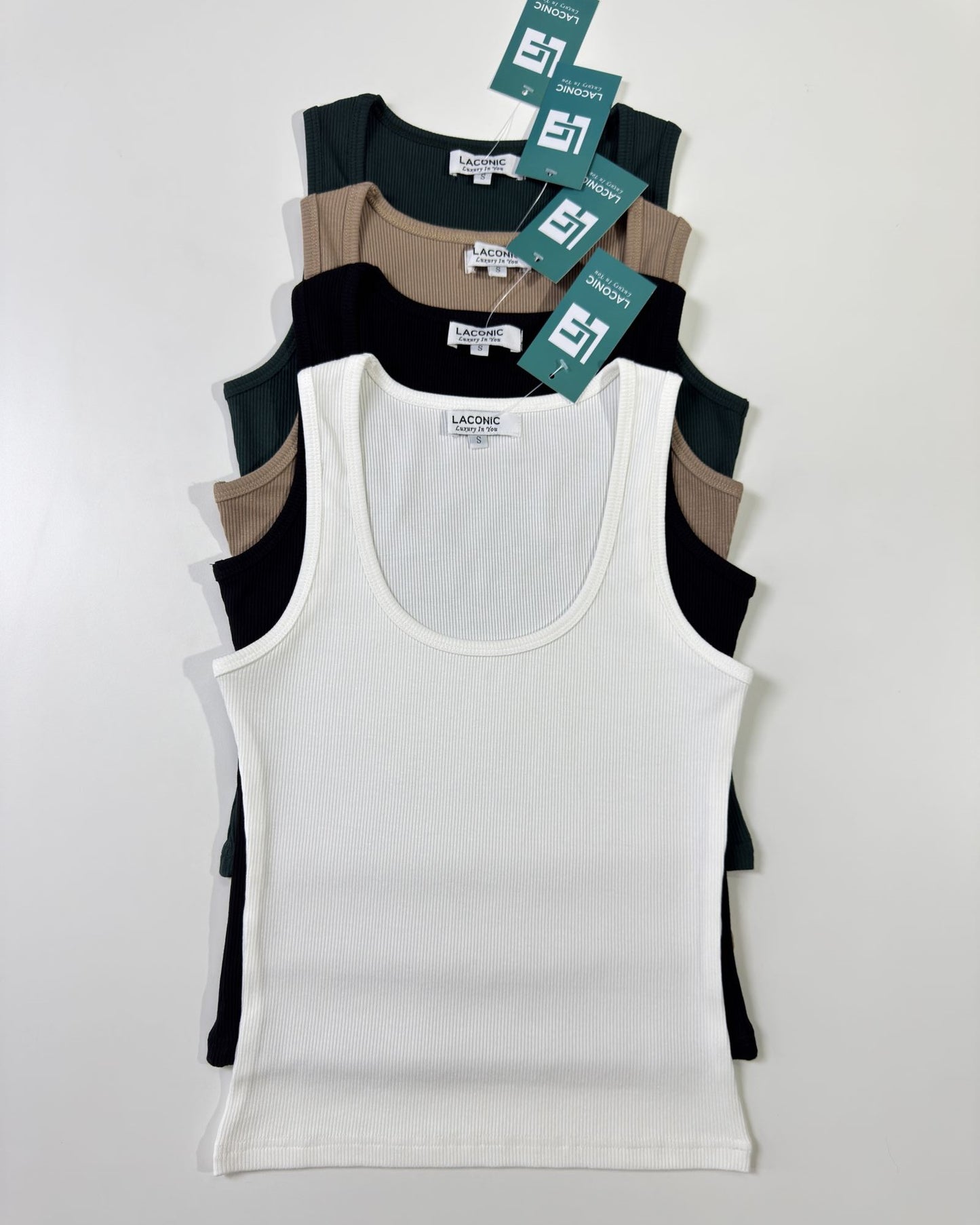 Balance Tank Top - Scoop Neck Sleeveless Fitted Tank Top