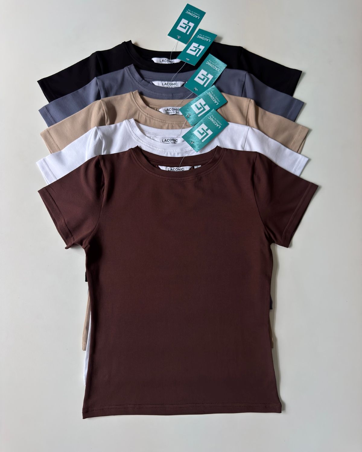 Basic Long Line Half Sleeve Fitted Top