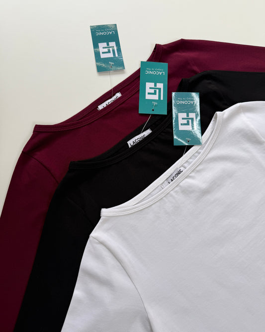 Boat Neck Fitted Full Sleeve Top