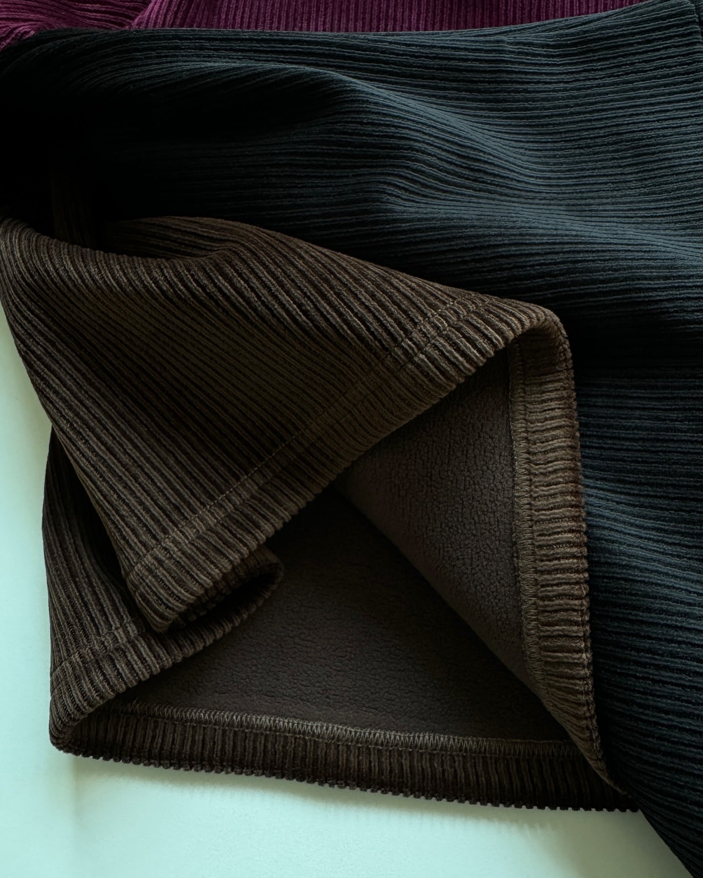 Cozy Corduroy Fleece Turtle Neck Top
