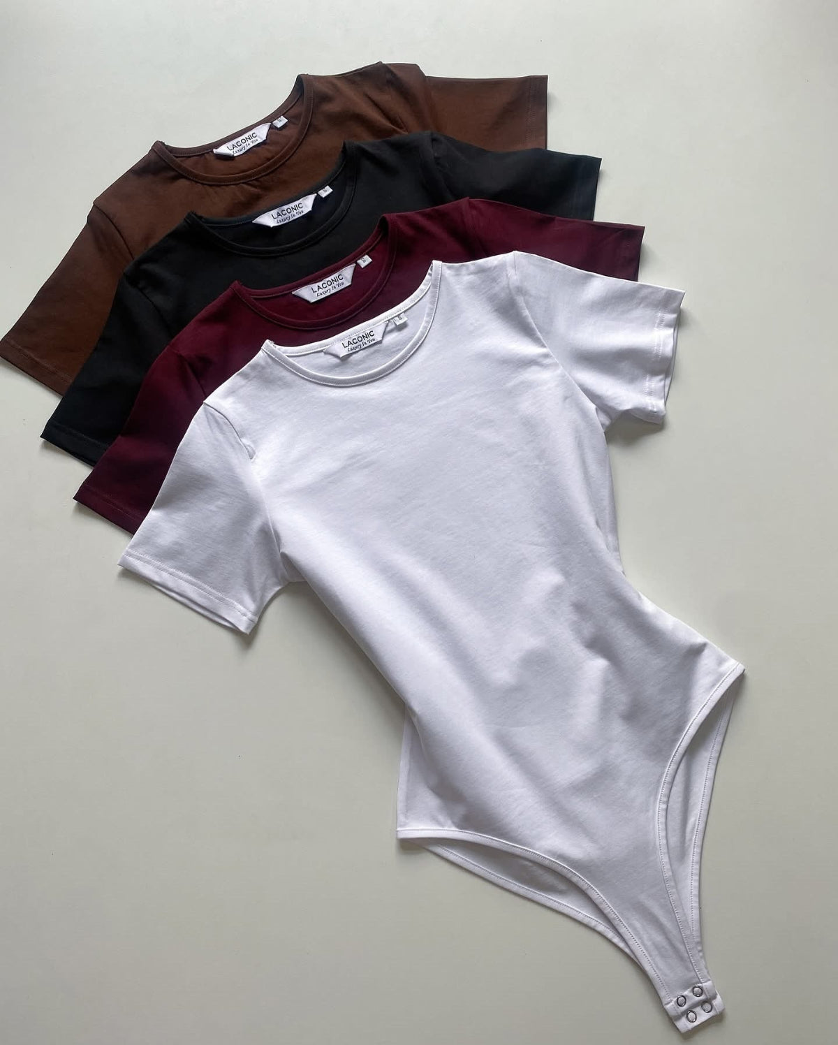 Crewneck Half - Sleeve Bodysuit