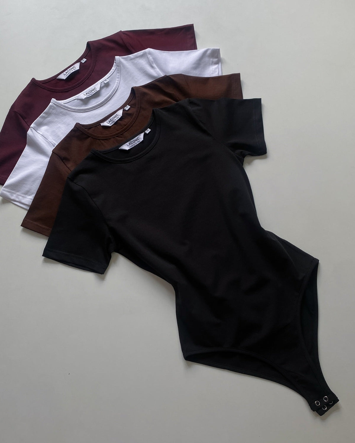 Crewneck Half - Sleeve Bodysuit