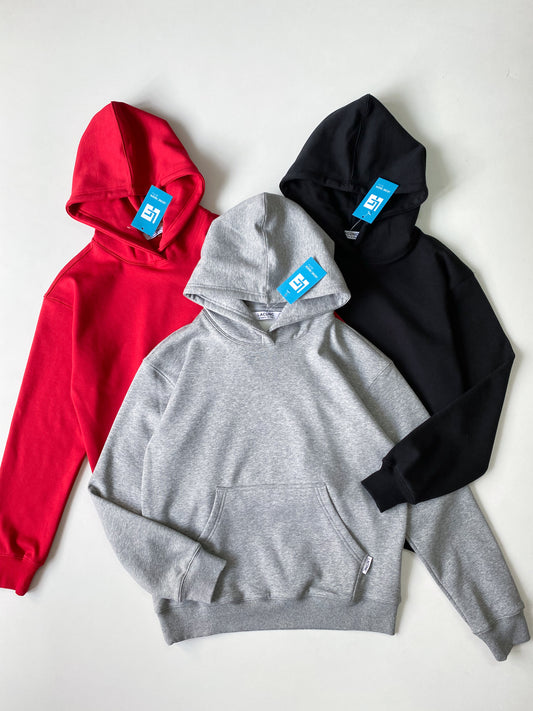 Basic Plain Oversized Fleece Hoodie