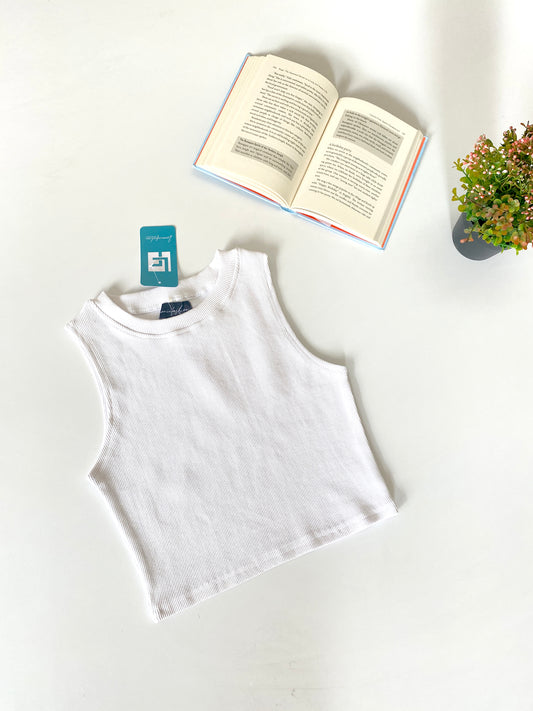 Basic Ribbed Cropped Tank Top