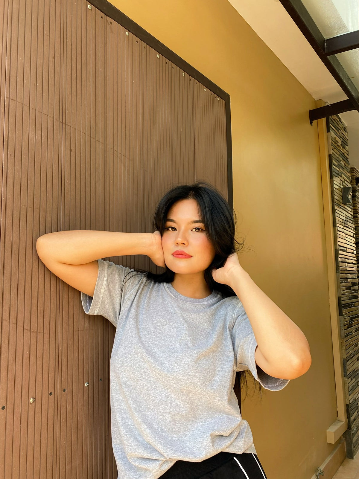 Contrast Stitch Loose Fit T-shirt
