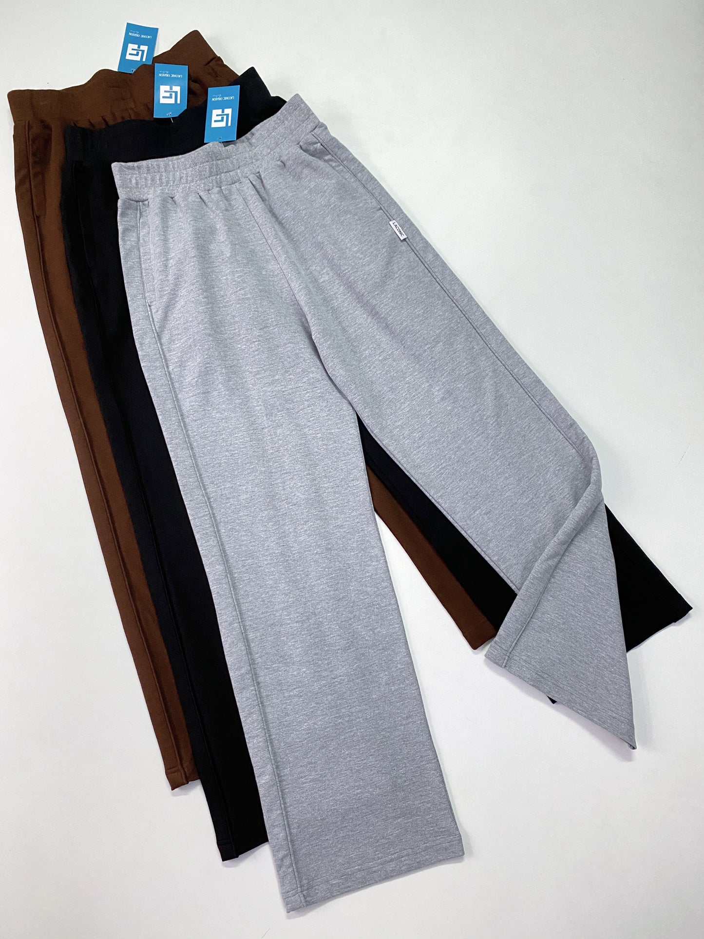 Piping Detail Straight Leg Trousers