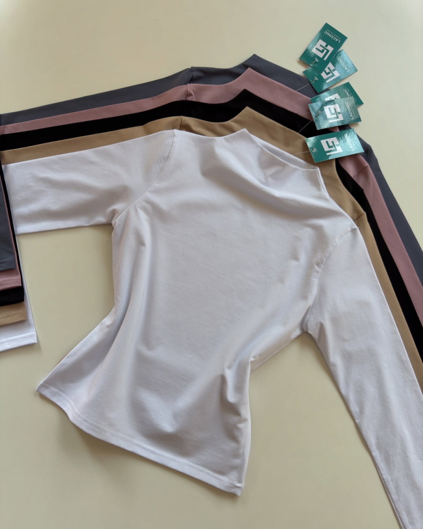 Mock Neck Long Length Fitted Full Sleeve Top