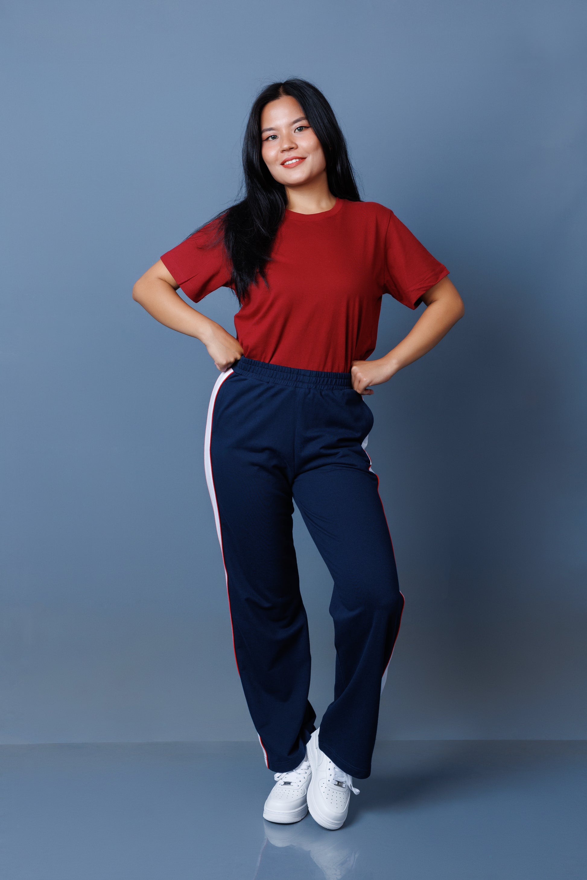 Blue Trousers, Navy trousers, navy straight trouser, straight trouser, laconic nepal, trousers for girls,