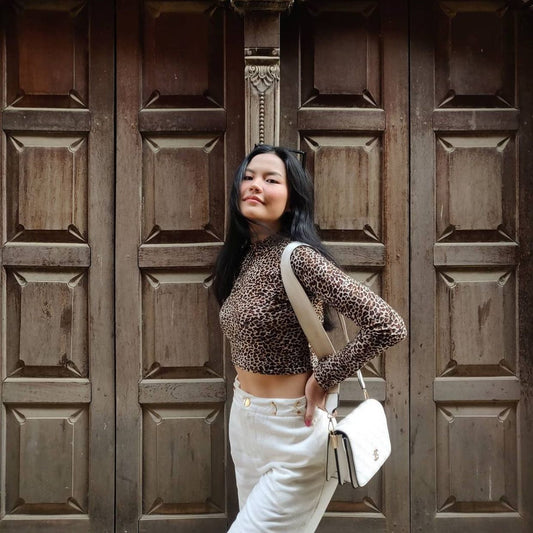 Turtle Neck Full Sleeve Fitted Crop Top