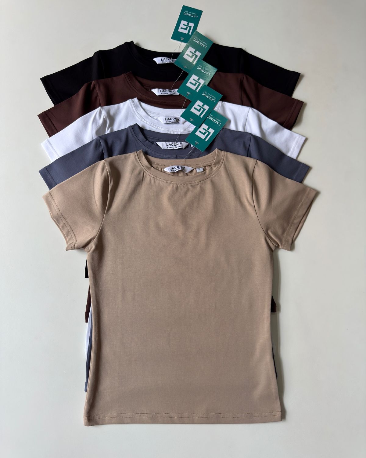 Basic Long Line Half Sleeve Fitted Top