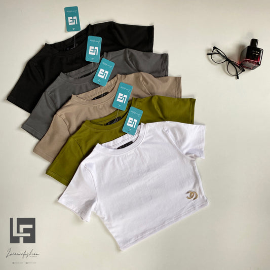 Classic Half-Sleeve Crop Top