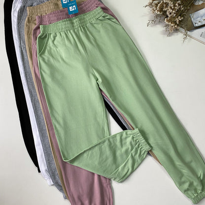 green joggers, mint green basic joggers