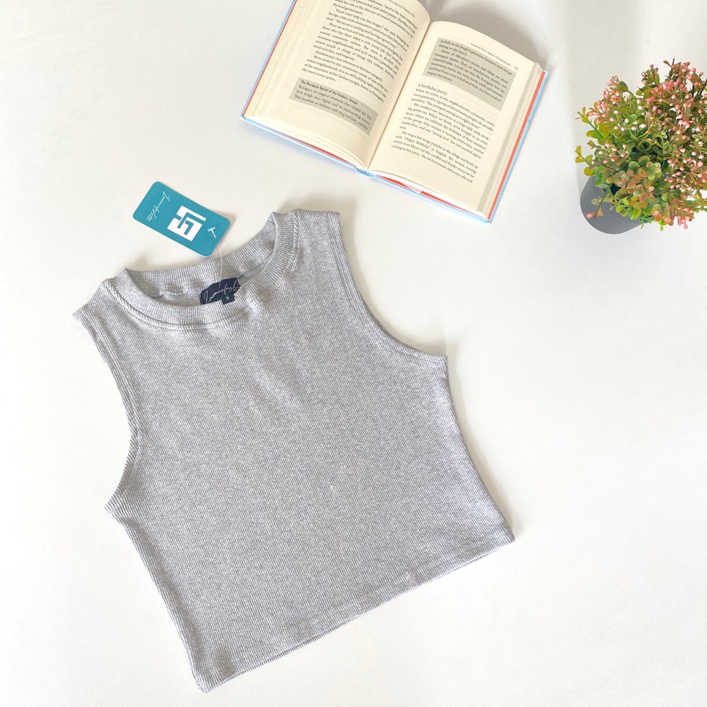 Basic Ribbed Cropped Tank Top