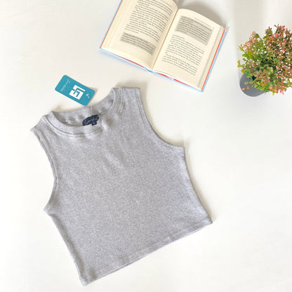 Basic Ribbed Cropped Tank Top