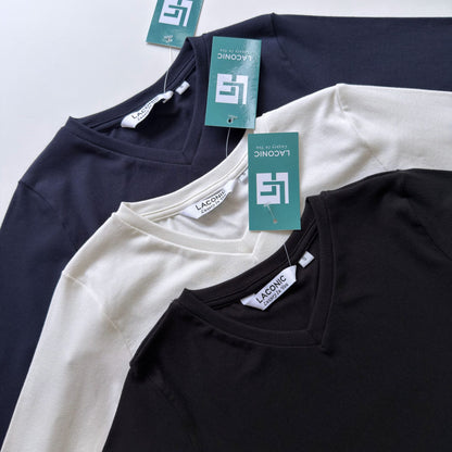Contour V - Neck Quarter Sleeve Fitted Top