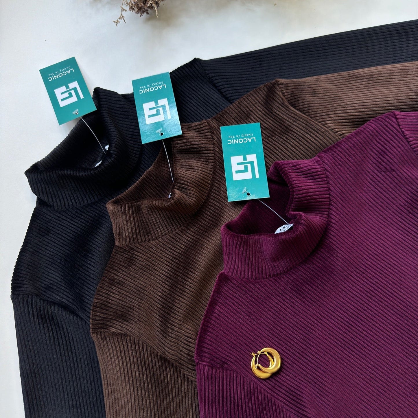 ❄️Cozy Corduroy Fleece Turtle Neck Top❄️