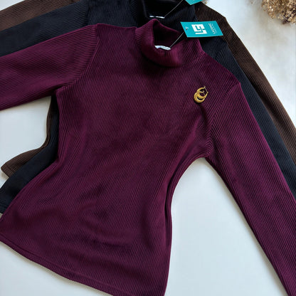 ❄️Cozy Corduroy Fleece Turtle Neck Top❄️