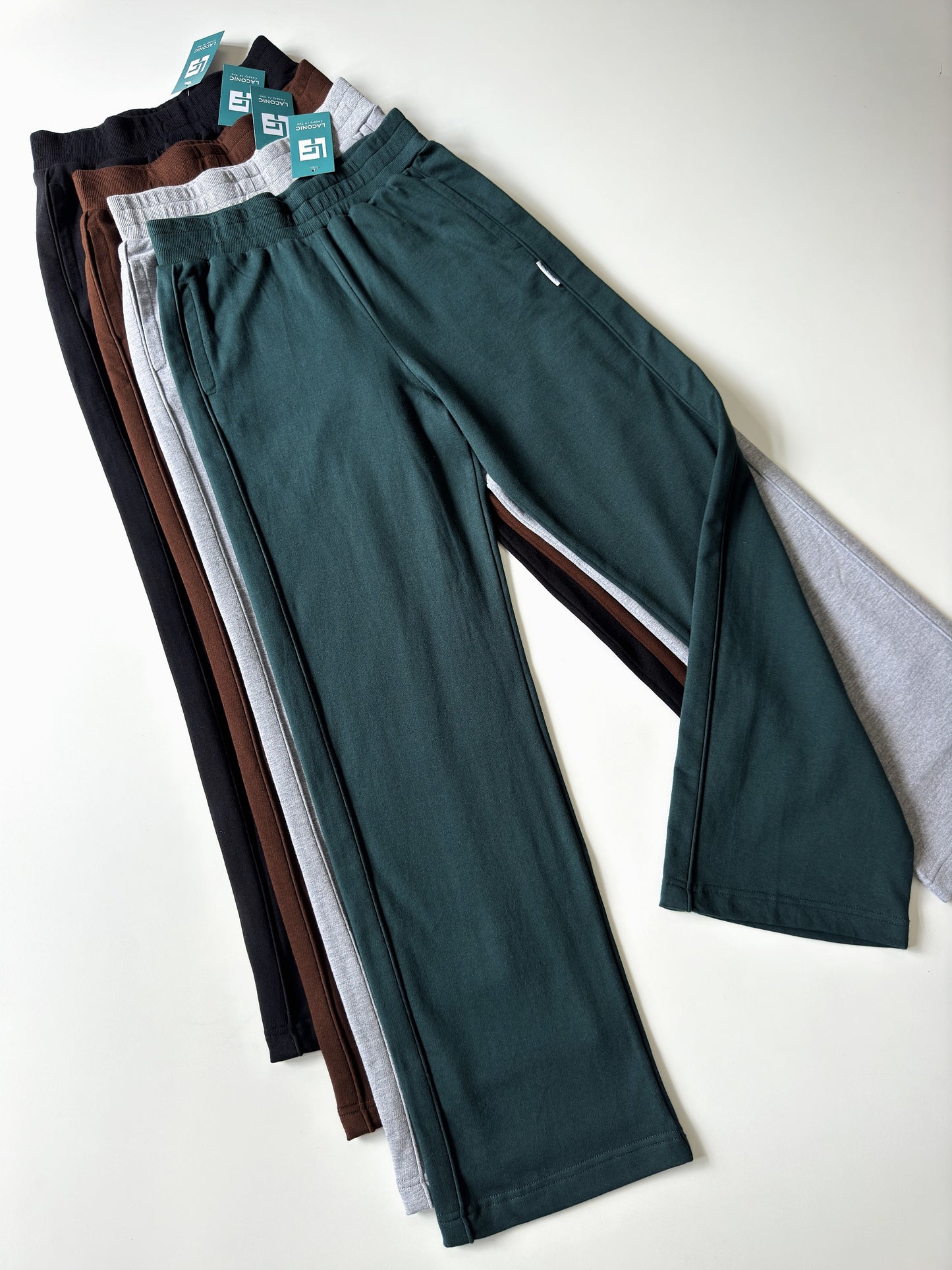 Piping Detail Straight Leg Trousers