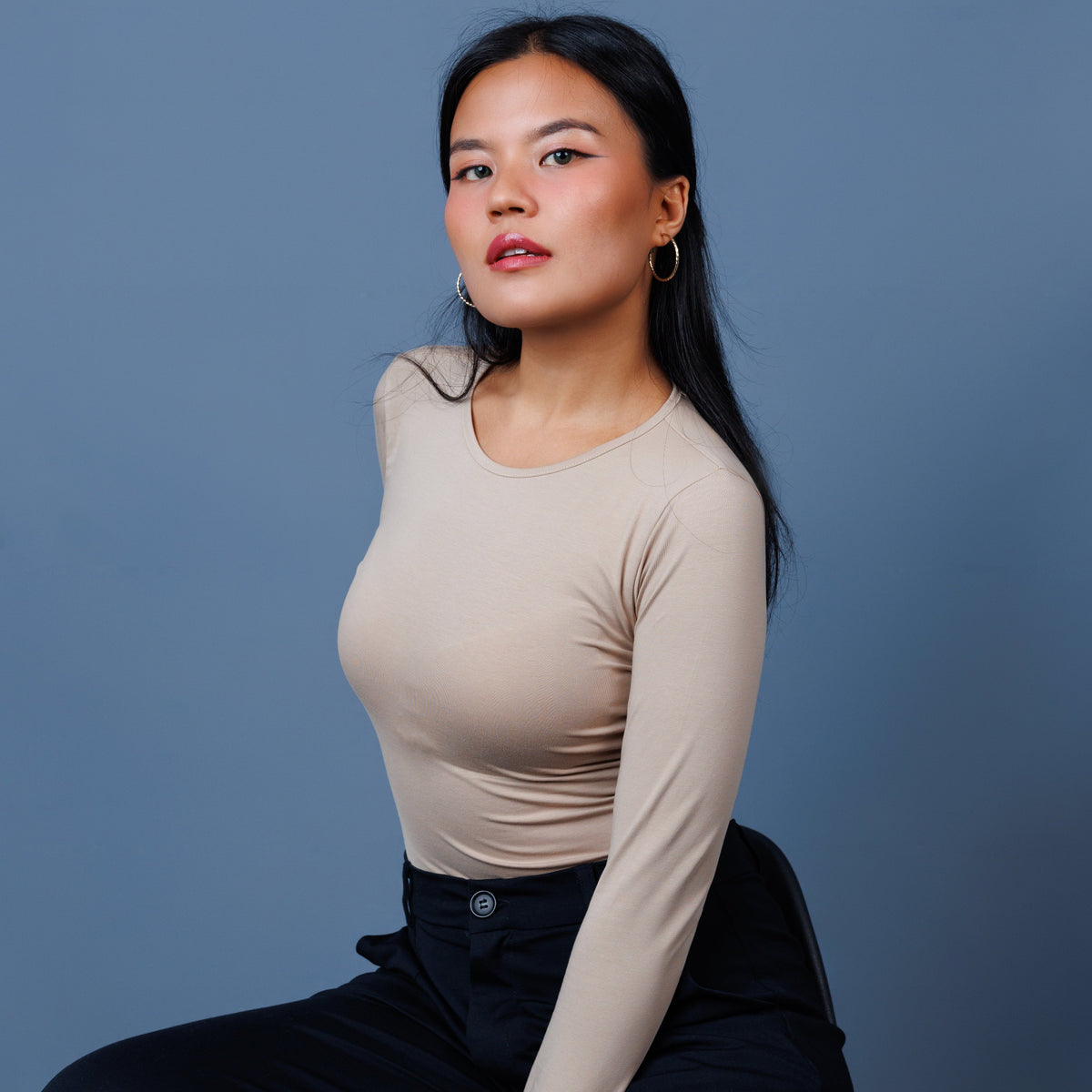 beige color bodysuit in full sleeve Laconic Nepal