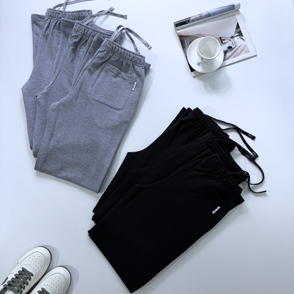 Mid Rise Straight Leg Trousers