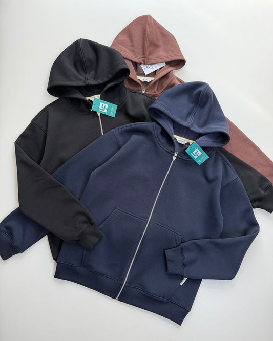 ❄️Premium Heavyweight Zip-up Oversized Unisex Fleece Hoodie❄️