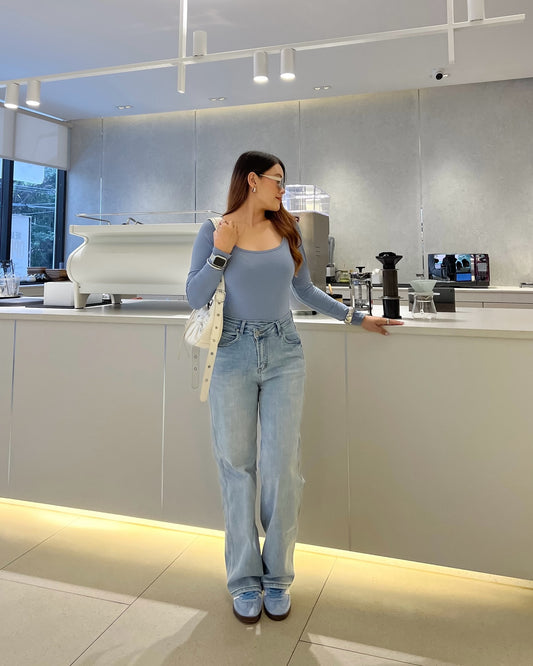 Square Neck Full Sleeve Bodysuit