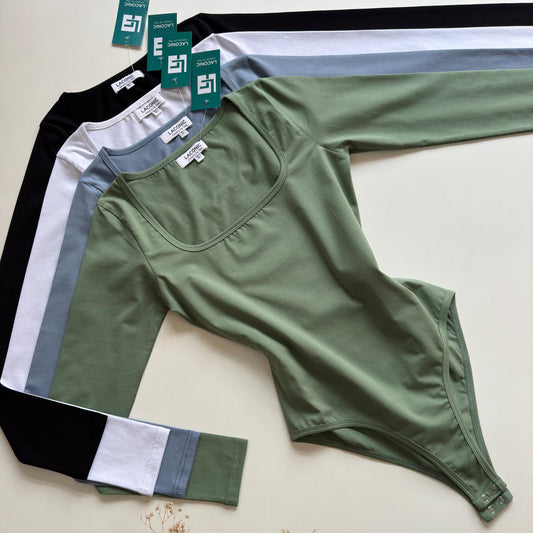 green bodysuit in square neck style in nepal online shopping bodysuit laconic nepal
