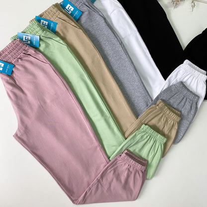 Summer joggers, basic oversized loose fit joggers, cuffed joggers