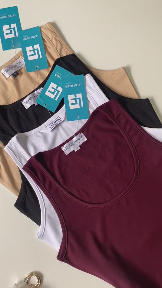 Scoop - Neck Racer Back Sleeveless Bodysuit