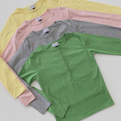 full sleeve top, snap buttons, popper button top, snap button cotton tops